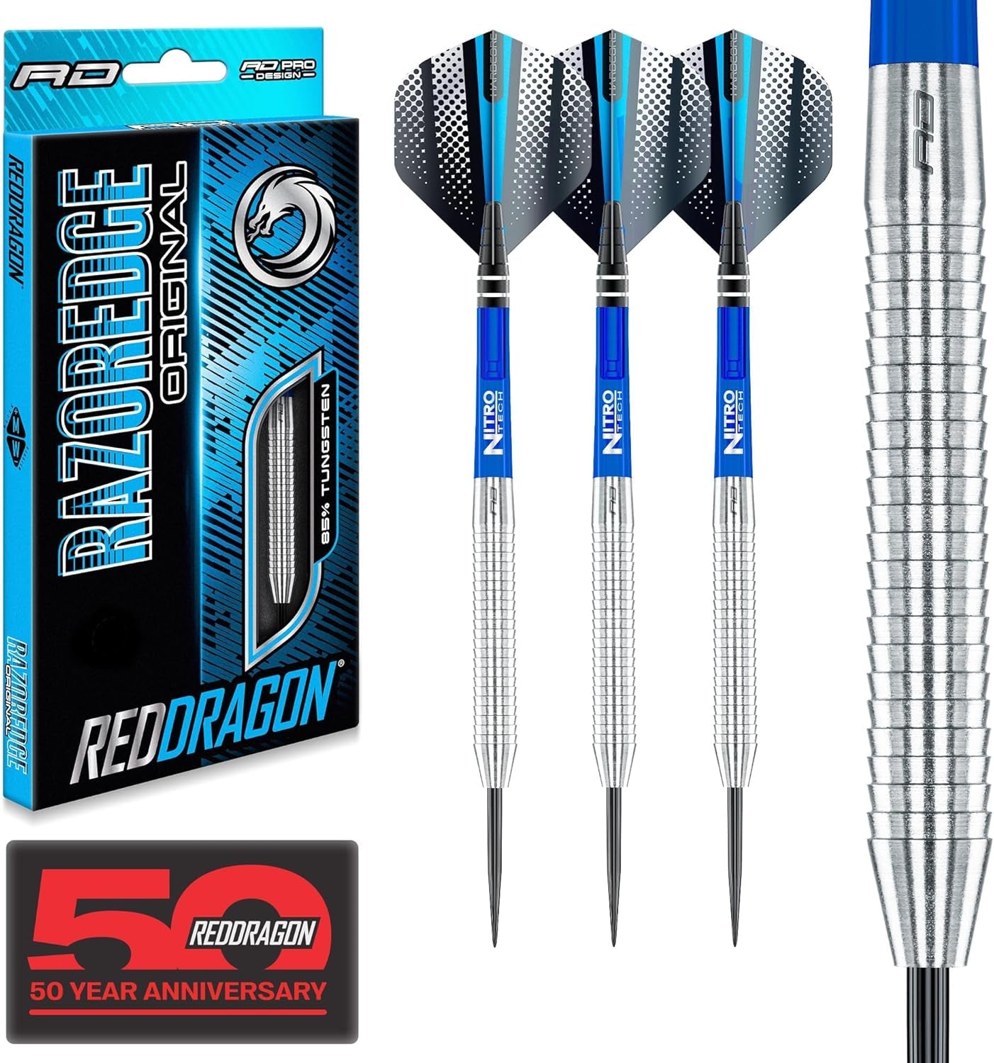 Razor Edge 1-85% Tungsten Steel Darts with Flights and Stems