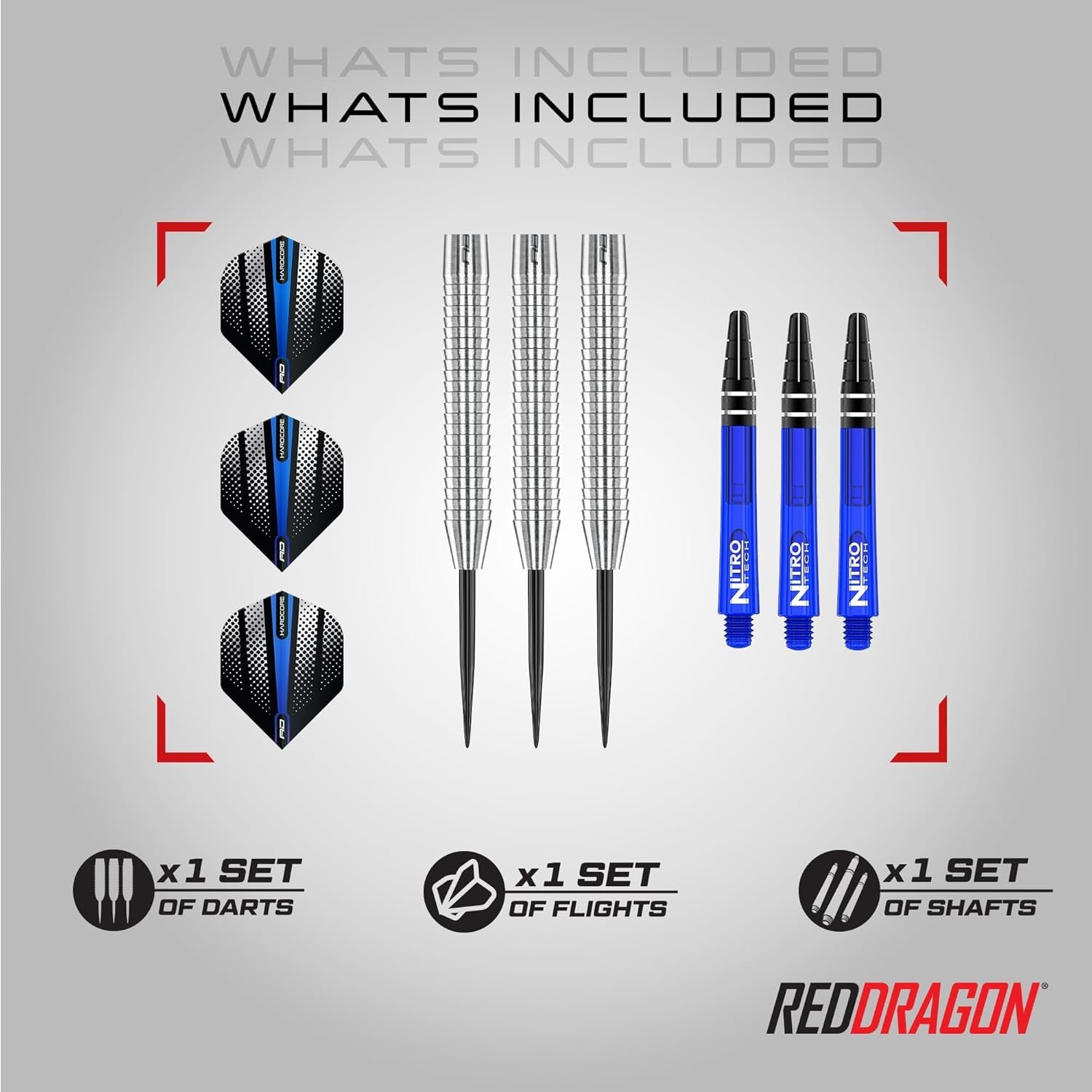 Razor Edge 1-85% Tungsten Steel Darts with Flights and Stems