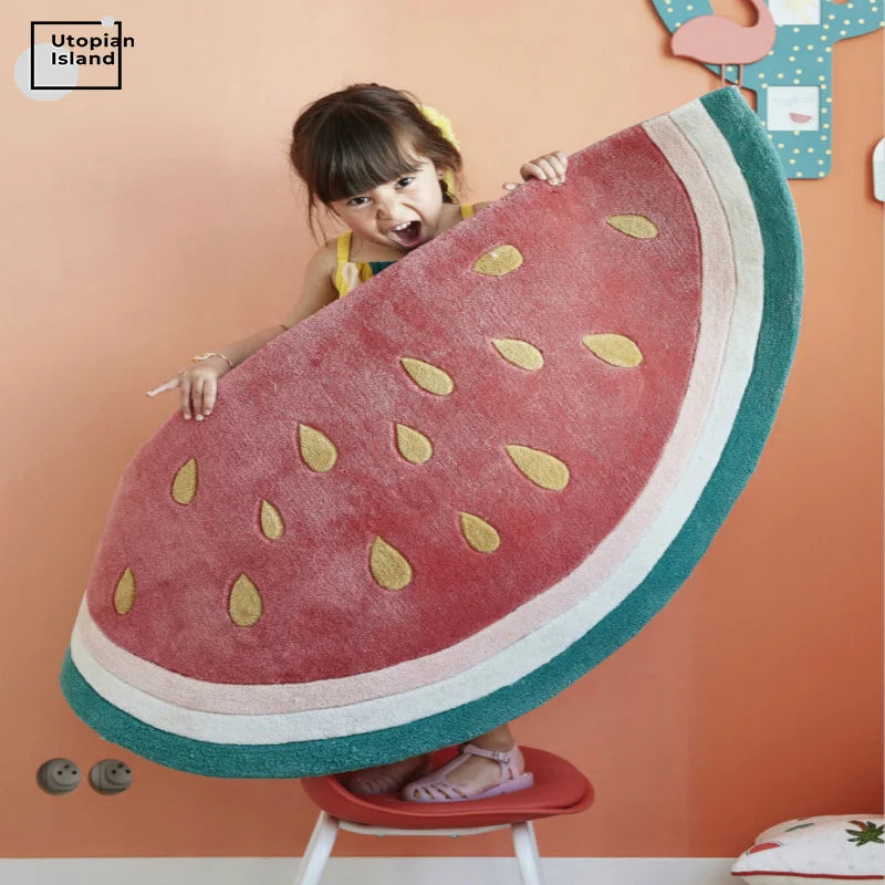 Kids Carpet for Living Room Modern Rainbow Fluffy Baby Carpet Semicircle Plush Rugs Entrance Door Furry Mat Bath Mat Children
