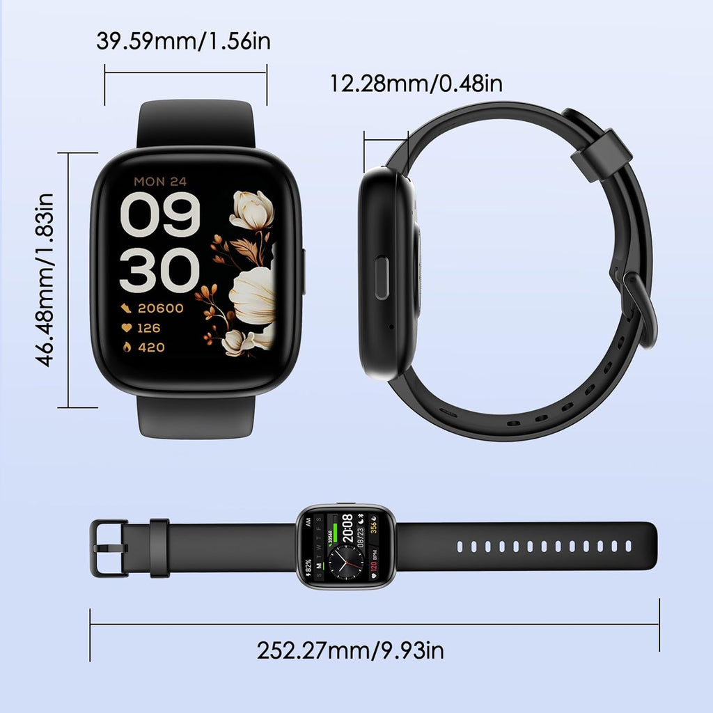 Smart Watch, 1.83" Touch Screen Smartwatch with Alexa Built-In IP68 Waterproof, Pedometer for Men and Women (Pink)