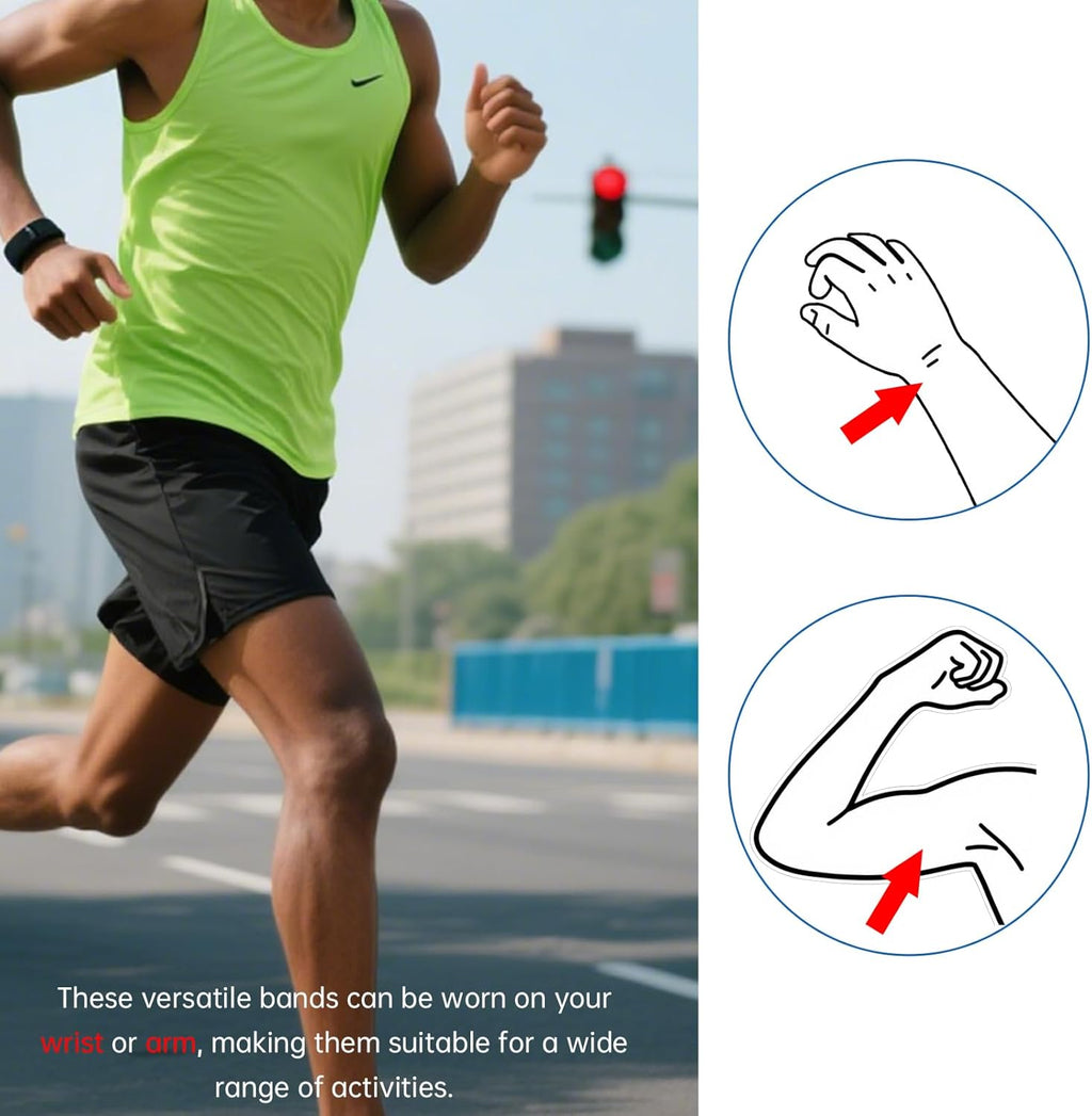 5 Pcs Replacement Armband Strap Heart Rate Monitor Band Soft Compatible with OTF, Orange Theory Fitness Adjustable Armband Strap (0.8 X 14.2 Inch)