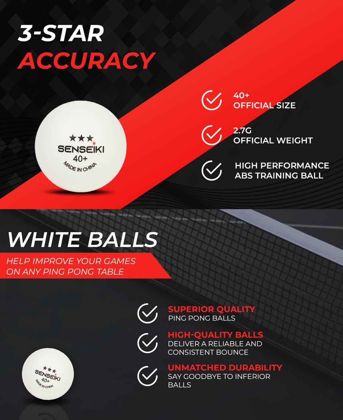 Ping Pong Paddles - High-Performance Set with Premium Table Tennis Rackets, 3-Star Ping Pong Balls, Compact Storage Case | Portable Set for Family Games, Gifts for Boys & Girls