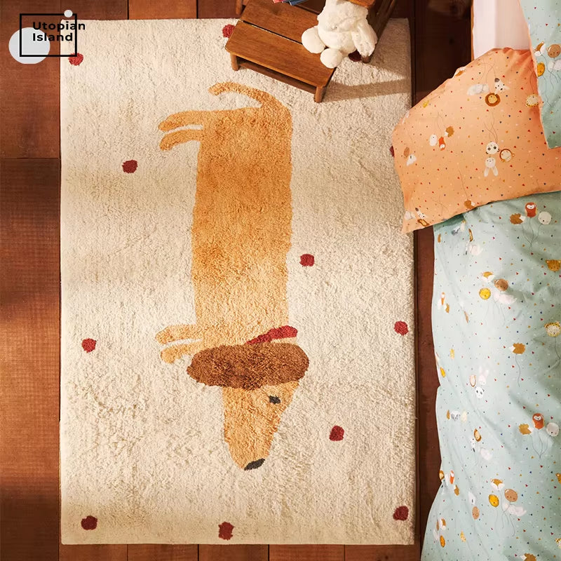 Furry Mat for Children Kids Plush Carpet Fluffy Rug Kawaii Room Decor Entrance Door Mat Rugs Baby Carpet for Living Room Modern