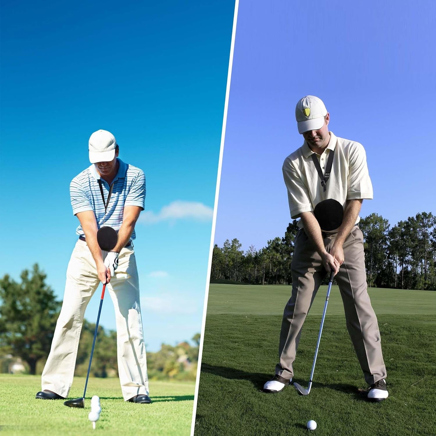 Golf Training Aid, Smart Ball for Golf Swing Trainer, Inflatable & Portable Golf Training Equipment for Straight Arm, Indoor Golf Practice Tools to Correct Posture - Amend Chicken Wing for Beginners