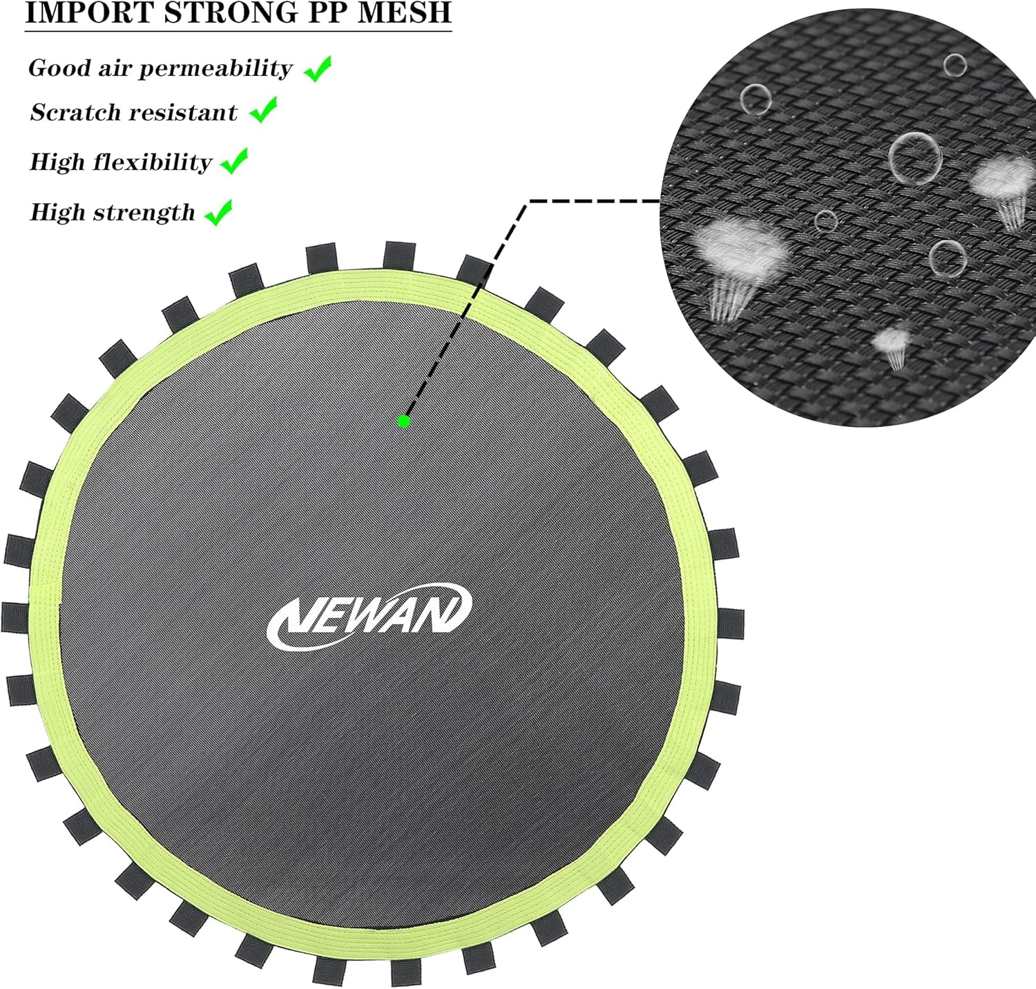 Replacement Trampoline Mats，40 ‘’ Trampoline Jumping Surface,Anti-Wear and Tear Resistant 40’’ round Rebounding Surface,Made for round 40''  Trampolines